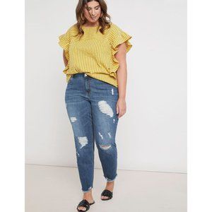 New Elloquii Distressed Women's Jeans 22